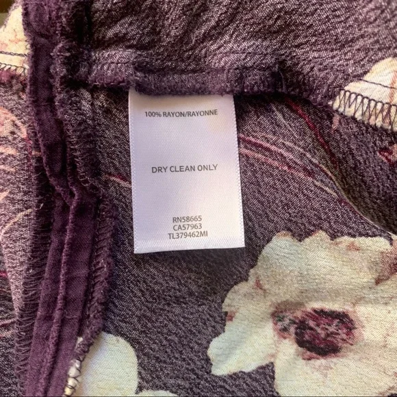 Leith Purple Foral Print Sleeveless Crop Top XL - Picture 8 of 9